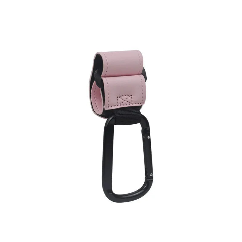 1/2pcs Baby Stroller Hooks Clips PU Leather Rotatable Cart Organizer Pram Hook Pram Rotate 360 Degree Stroller Accessories