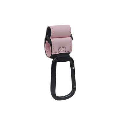 1/2pcs Baby Stroller Hooks Clips PU Leather Rotatable Cart Organizer Pram Hook Pram Rotate 360 Degree Stroller Accessories