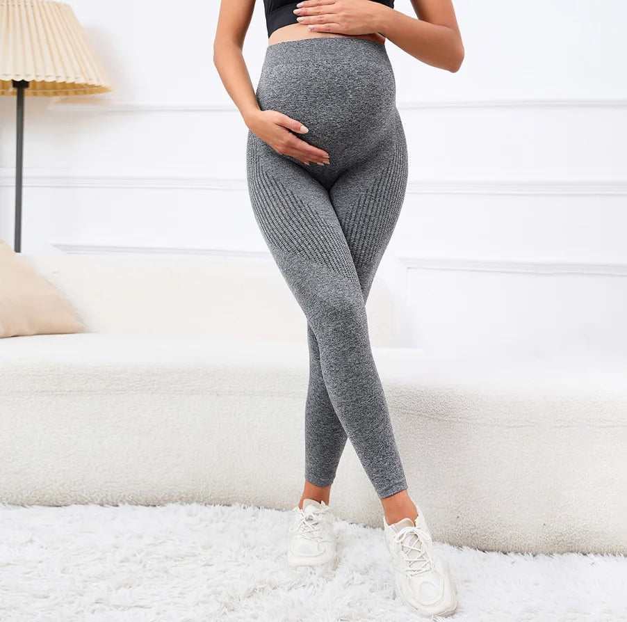 Elastic High Waist Maternity Leggings Skinny for Pregnant Women Belly Support Postpartum Leggins Body Shaper Fitness