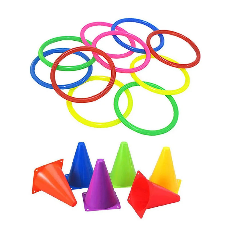 Children's Sports Toy Ring Throwing Game Outdoor Throwing of Plastic Rings Parent-Child Interactive Competition Sensory Training