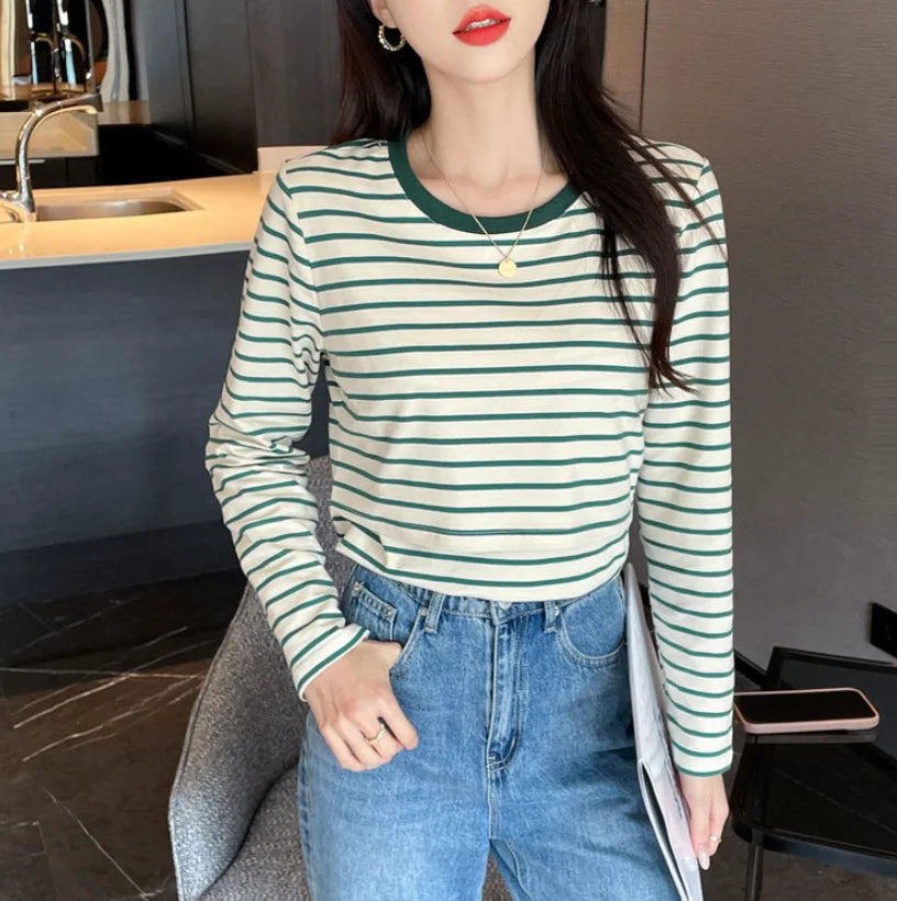 Autumn Postpartum Woman Breastfeeding Cotton T-shirt Lace Two-piece Nursing Tees Maternity