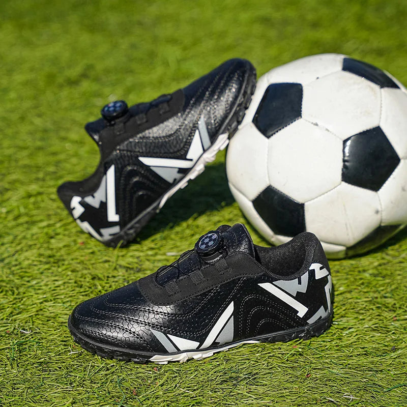 Kids Turf Soccer Cleats, Breathable Non-Slip Professional Outdoor Training Shoes for Boys Girls