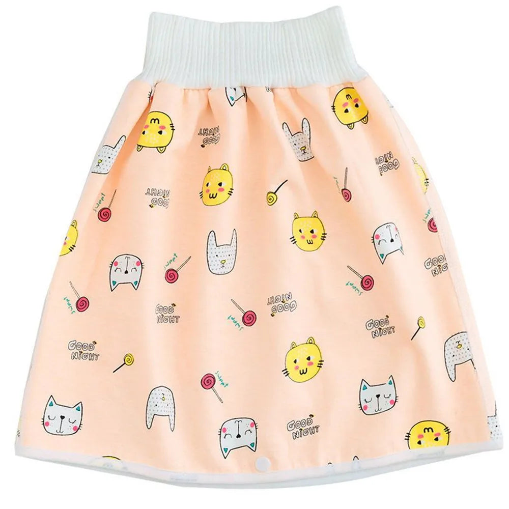 Baby Waterproof Diaper Pants&Skirt for Potty Training Baby Comfy Diaper Short for Boys and Girls Sleeping Bedclothes Night Time