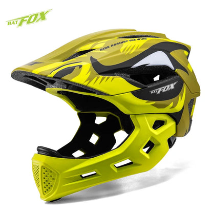 BATFOX child Bicycle helmet Detachable kids full face helmet for children motorcycle motocross helmet