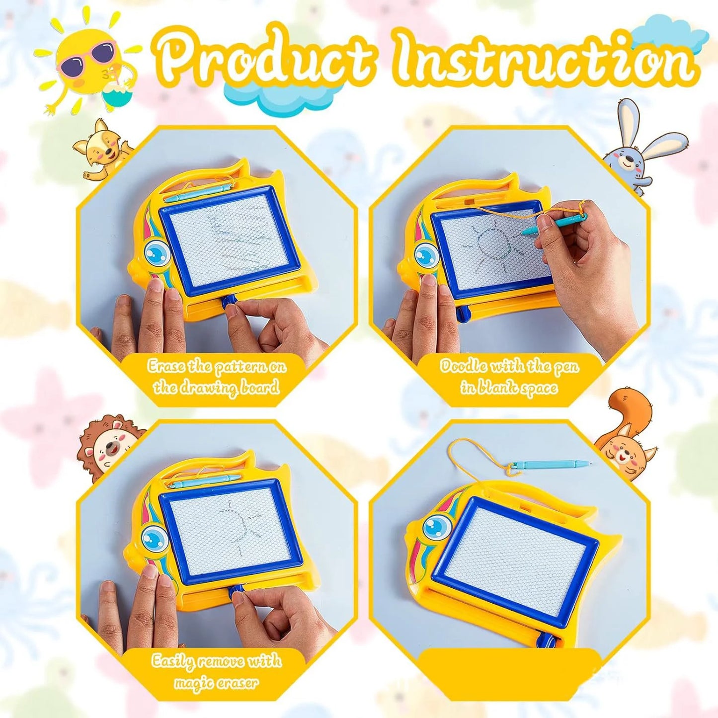 Children's colored magnetic small drawing board for early education, writing board, puzzle toy