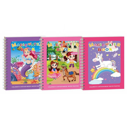 3PCS Drawing Coloring Books for Kids Magic Water Book with Pen 2 To 4 Years Old Children Learning Education Toy Education Toys