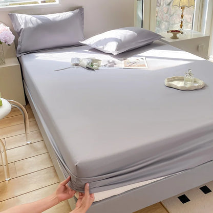 Solid Color Waterproof Fitted Bed Sheet Bed Cover Mattress Protective Cover  All Size for Bed Mattress All Seasons