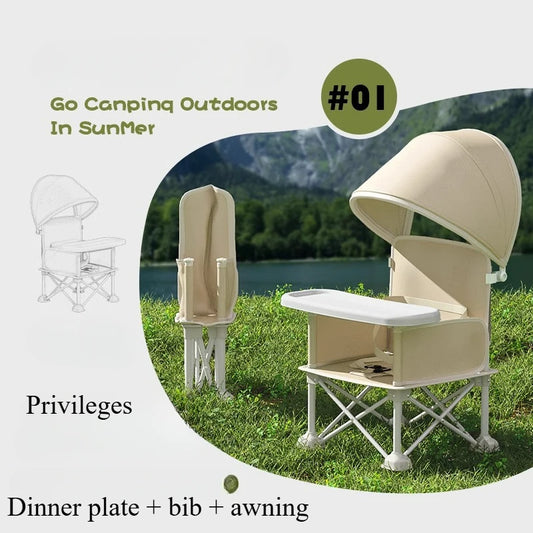 Outdoor Beach Chairs Portable Travel Folding Kids with Feeding Chair