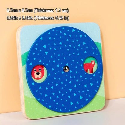 Baby Magnetic Sensory Busy Board Montessori Wooden Toy Simulation Switch Clock Shape Matching Fine Motor Skills Educational Toys