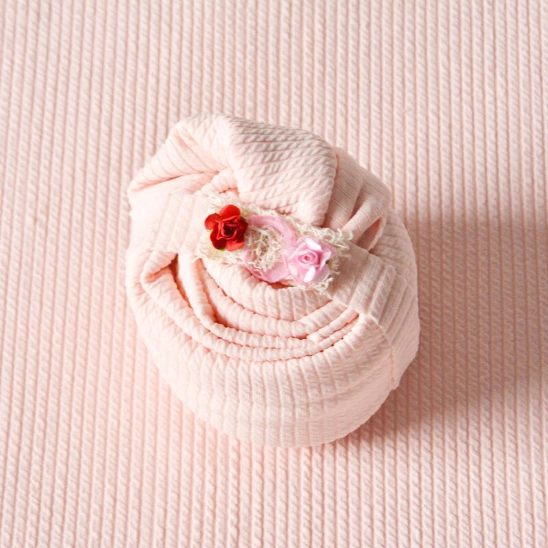 Stretchy Newborn Wrap Photography Jersey Baby Swaddle Wrap Headband Set Posing Pillow Newborn Photography Backdrops Accessories