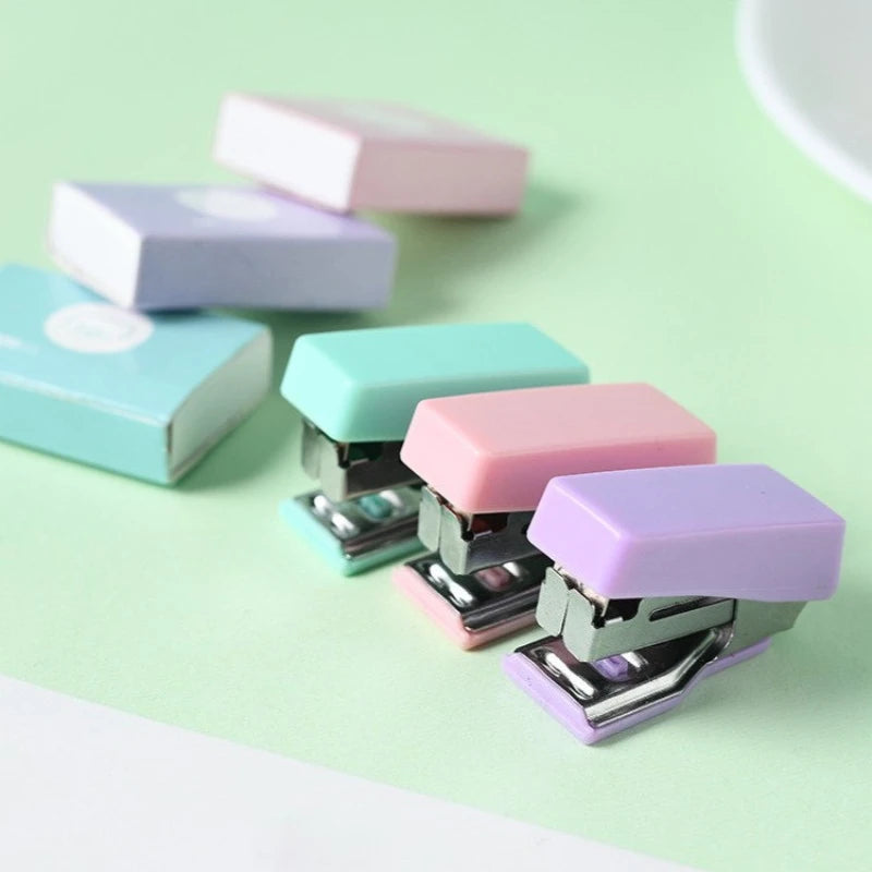Portable Mini Stapler Stationery Kits for Home School Office Paper Book Binding
