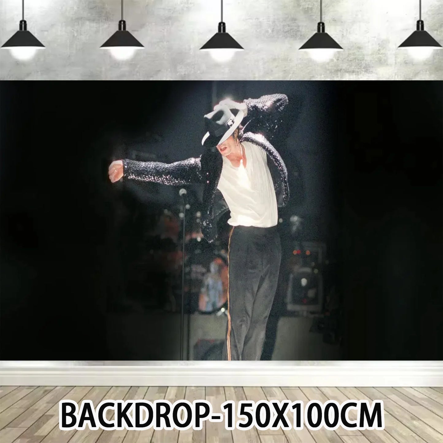Music&Michael&J-jackson Birthday Party Supplies Banner Latex Balloons Cake Topper Cupcake Toppers Backdrop Fans Kids Adults Gift
