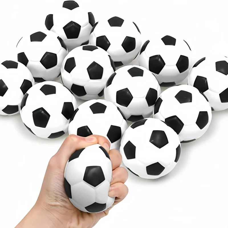 12Pcs Foam Sponge Decompression Vent Stress Balls Toy Soccer Anti Stress Relaxation Sports PU Ball Kids Birthday Party Supplies