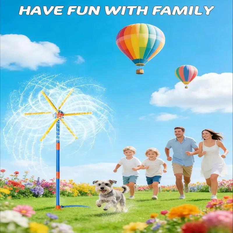 Windmill Water Sprinkler 360° Spinning Splash Water Upgraded Double Sided With 6 Blades