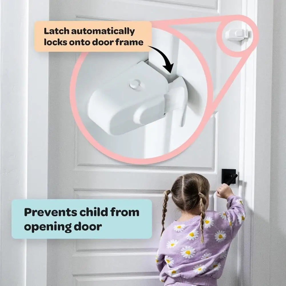 1/2/3/5pcs Child Protection Safety Lock Anti-pinch Door Blocking Lock Prevents Child From Opening Door Latch Automatically Locks