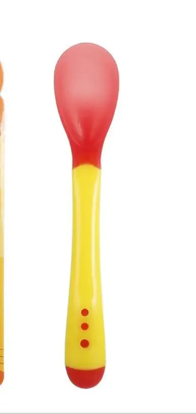 2pc Baby Spoon Fork Set Children Tableware Children Utensil Safety Tableware Infant Solid Feeding Flatware for Baby Feeding Bowl