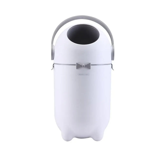 Portable 15 L Diaper Trash Can with Lid Large Capacity Waste Can Silent Opening Closing Handle Simple Trash Bin Household