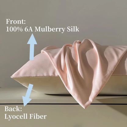 100% Natural Mulberry Silk Pillowcase Luxury Mommy Pillowcases for Hair and Skin with Hidden Zipper