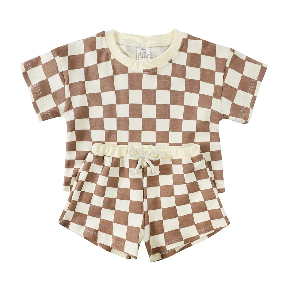 Kids Clothing Sets Children Clothes Set Girls & Boys Full Print Short Sets 100% Cotton Toddler Summer