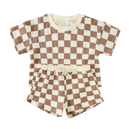 Kids Clothing Sets Children Clothes Set Girls & Boys Full Print Short Sets 100% Cotton Toddler Summer