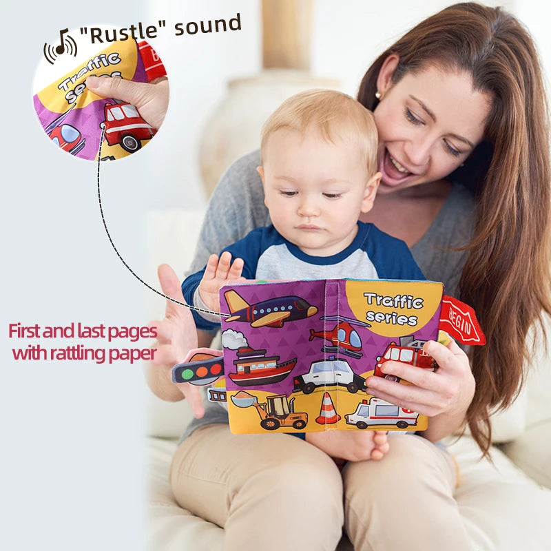 Baby early education cloth book puzzle toys can be washed and pulled
