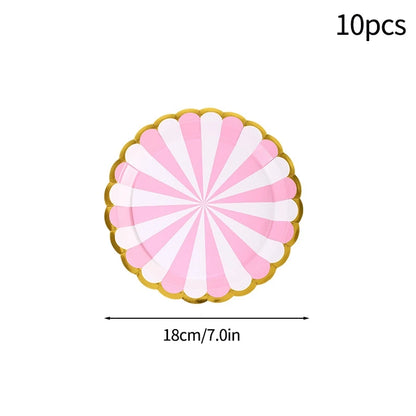 Birthday Decorations Party Paper Plates Cups Baby Shower Party Accessories Party Favors Gifts Plates for Party Supplies