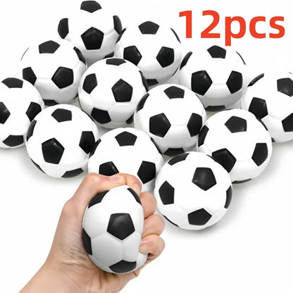 12Pcs Foam Sponge Decompression Vent Stress Balls Toy Soccer Anti Stress Relaxation Sports PU Ball Kids Birthday Party Supplies