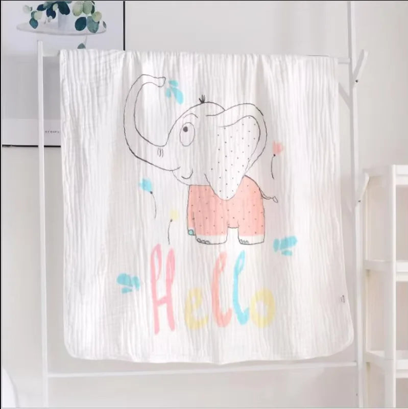110x110cm 120x150cm 6 Layer Muslin Boy Girl Kids Children Sleep Blanket Swaddle Bath Towel 100% Cotton Newborn Wrap Baby Blanket