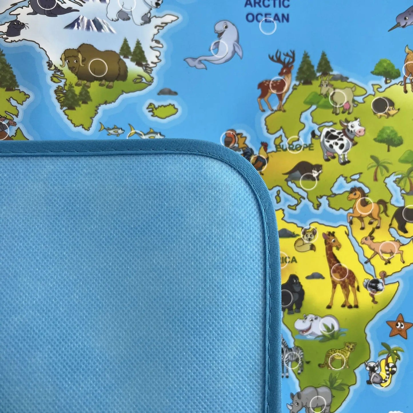 Electronic World Map Animal Wall Chart Talking  Music Poster Kids Montessori Toys for Toddlers Interactive Educational Toy Gift