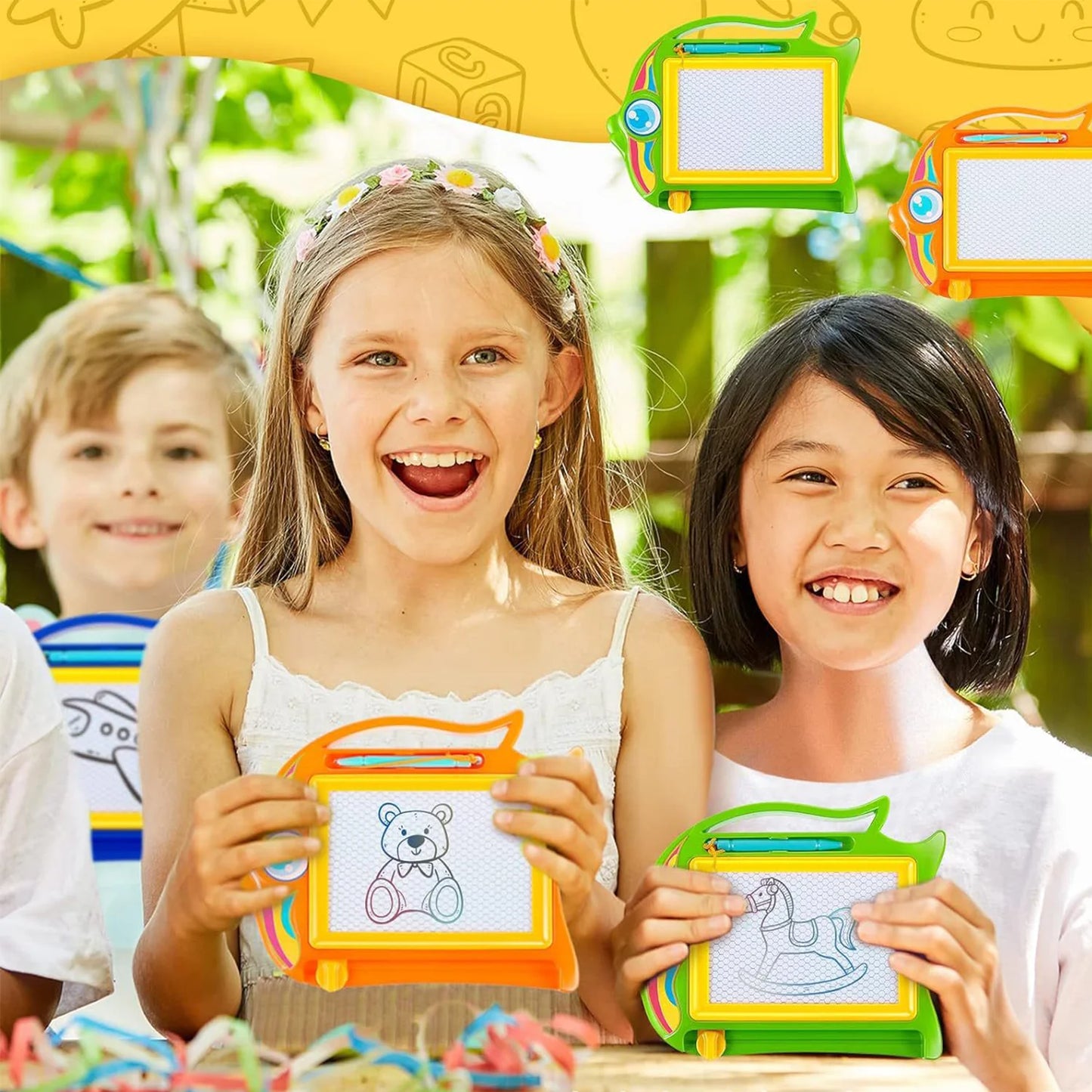 Children's colored magnetic small drawing board for early education, writing board, puzzle toy