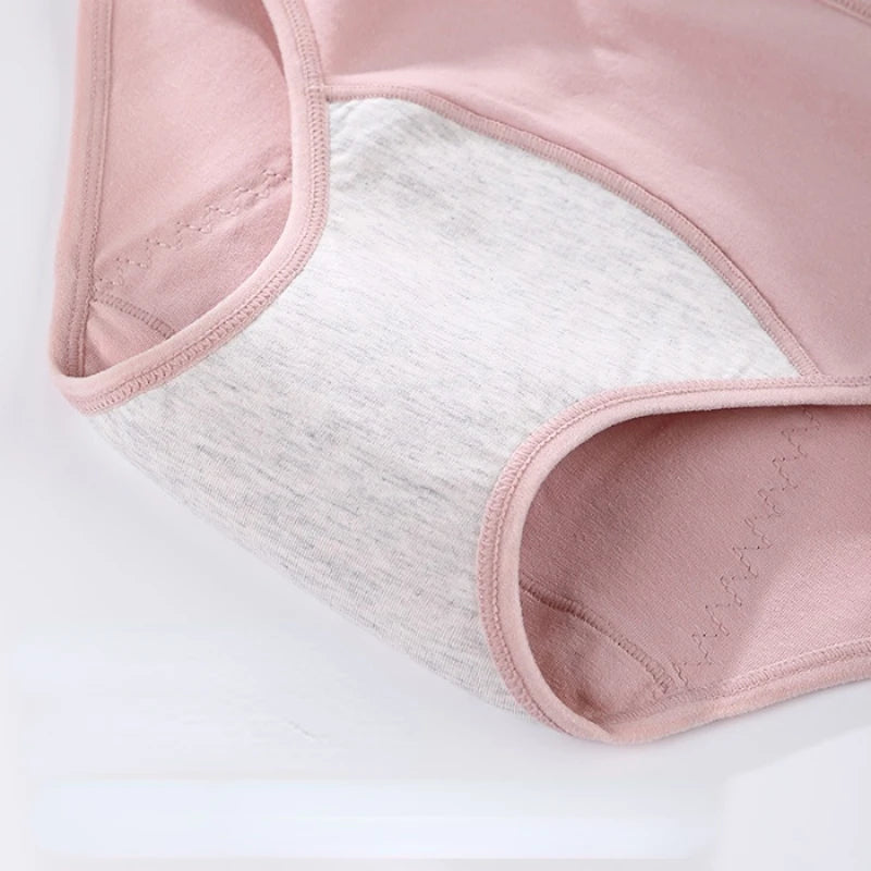 3PCS/set Women's menstrual briefs large flow postpartum water absorption leakproof pure cotton