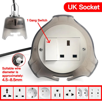Outdoor Waterproof Electrical Socket, Rainproof Weatherproof Power Outlet, Durable Protective Cover for Garden/Patio/Outdoor Use