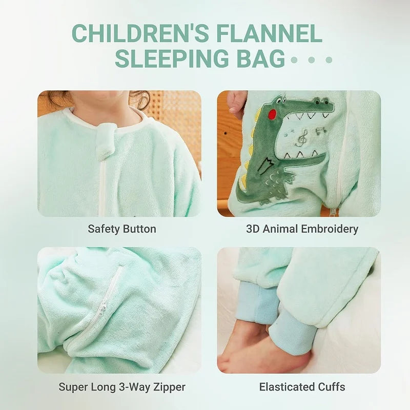Baby & Toddler Sleeping Bag Flannel Pajamas 1-6T