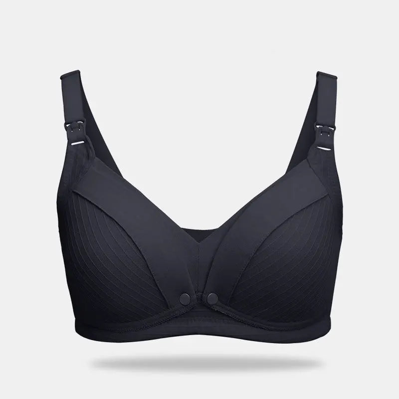 Front Button Maternity Nursing Bra Adjustable Cotton Wire Free