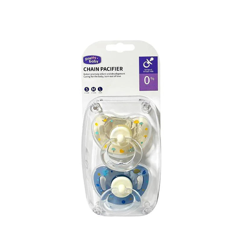 New 2pcs/4pcs Baby Pacifier Soother with Cover,Printed Soother with Cherry Round Nipple,Perfect Baby Shower Gift for New Parents
