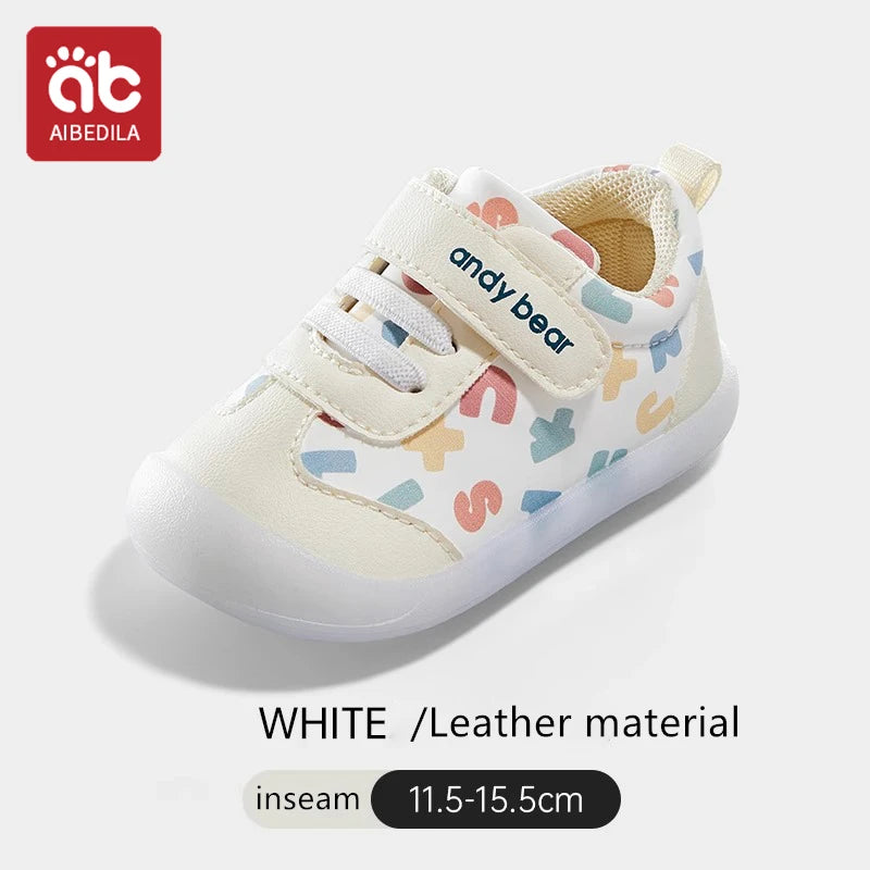 Baby Boys Girls Stars Leather Toddler Shoes Waterproof Rubber Soles Non-Slip