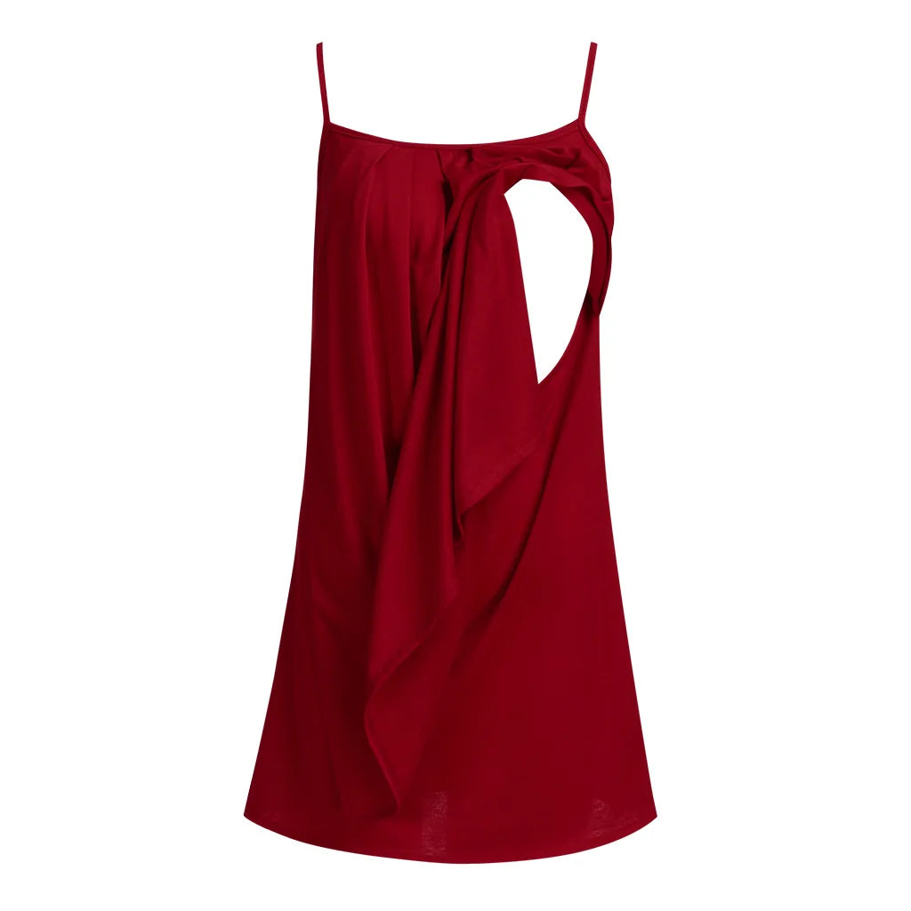 Wholesale Postpartum Woman Strap Tees for Breastfeeding T-Shirt Summer Tank Tops