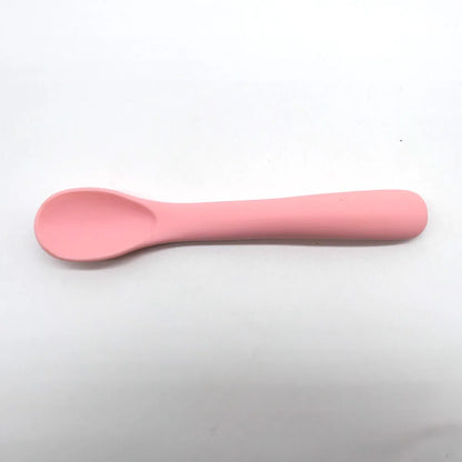 1/3Pcs/Set Soft Silicone Baby Training Spoon Fork Set BPA Free Kids Safety Non-Slip Tableware Infant Toddler Feeding Accessories