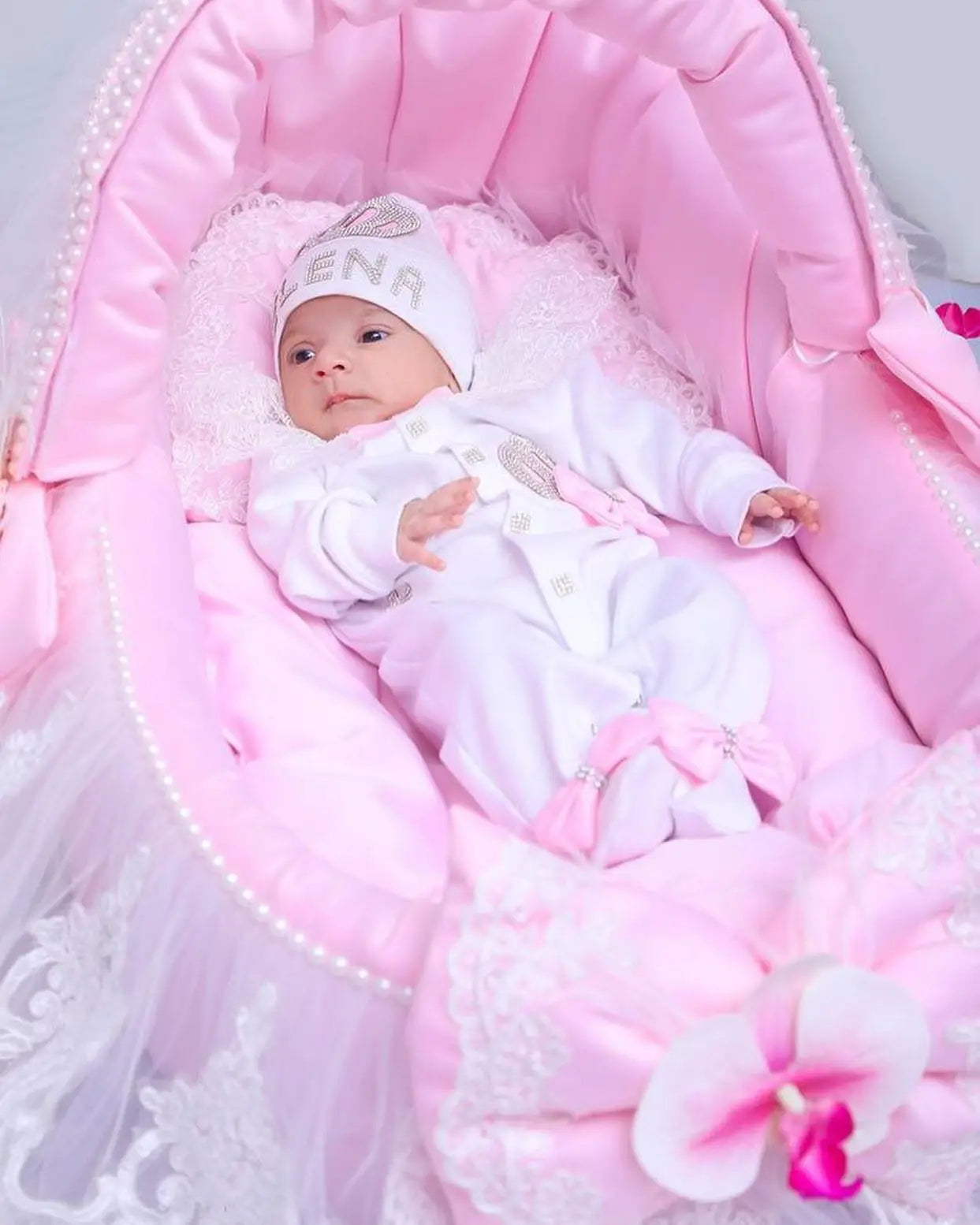Baby Prince Welcome Home 3pcs Crown Layette Hospital Exit Newborn Outfits Swaddle Set Hello World I'm new Cotton