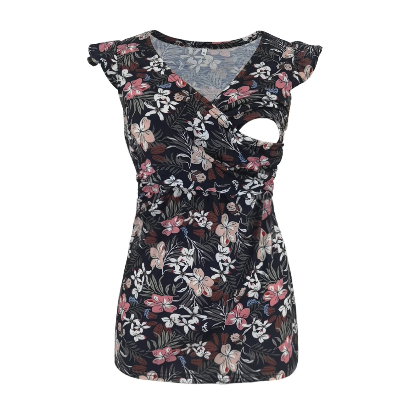 Maternity Clothes For Women Breastfeeding Clothing Short Sleeve T-Shirt Striped V-Neck Pregnant Women's Nursing Tops