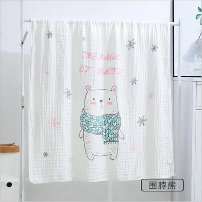 110x110cm 120x150cm 6 Layer Muslin Boy Girl Kids Children Sleep Blanket Swaddle Bath Towel 100% Cotton Newborn Wrap Baby Blanket