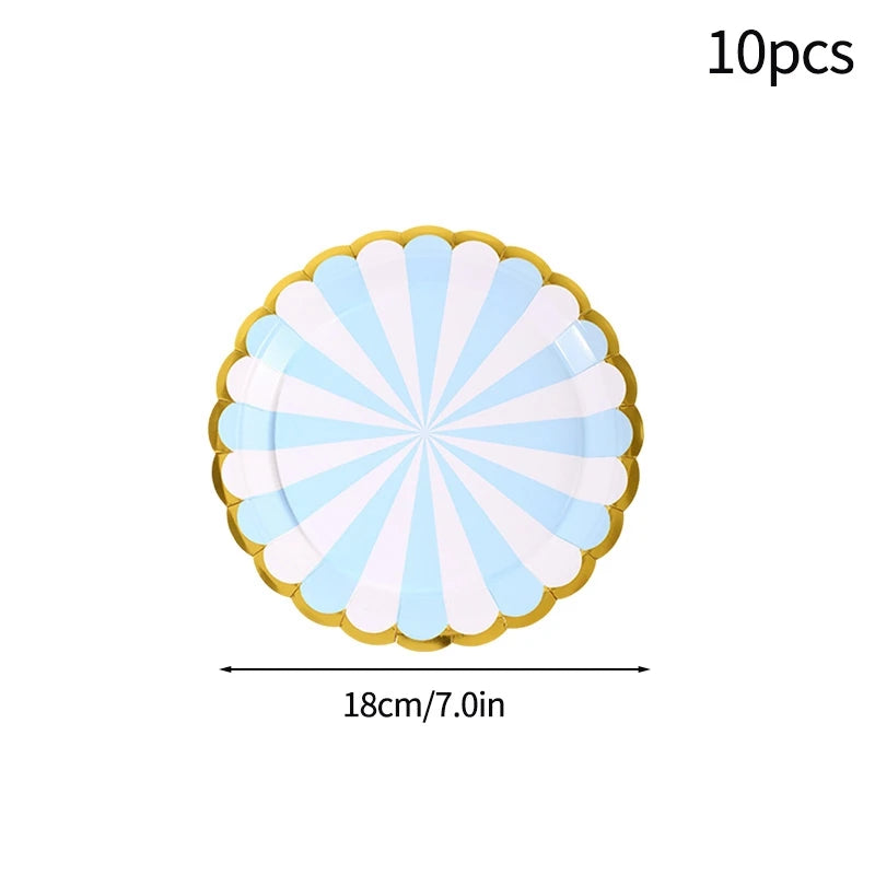Birthday Decorations Party Paper Plates Cups Baby Shower Party Accessories Party Favors Gifts Plates for Party Supplies