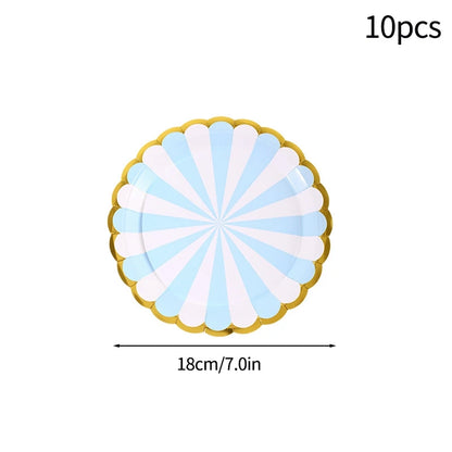 Birthday Decorations Party Paper Plates Cups Baby Shower Party Accessories Party Favors Gifts Plates for Party Supplies