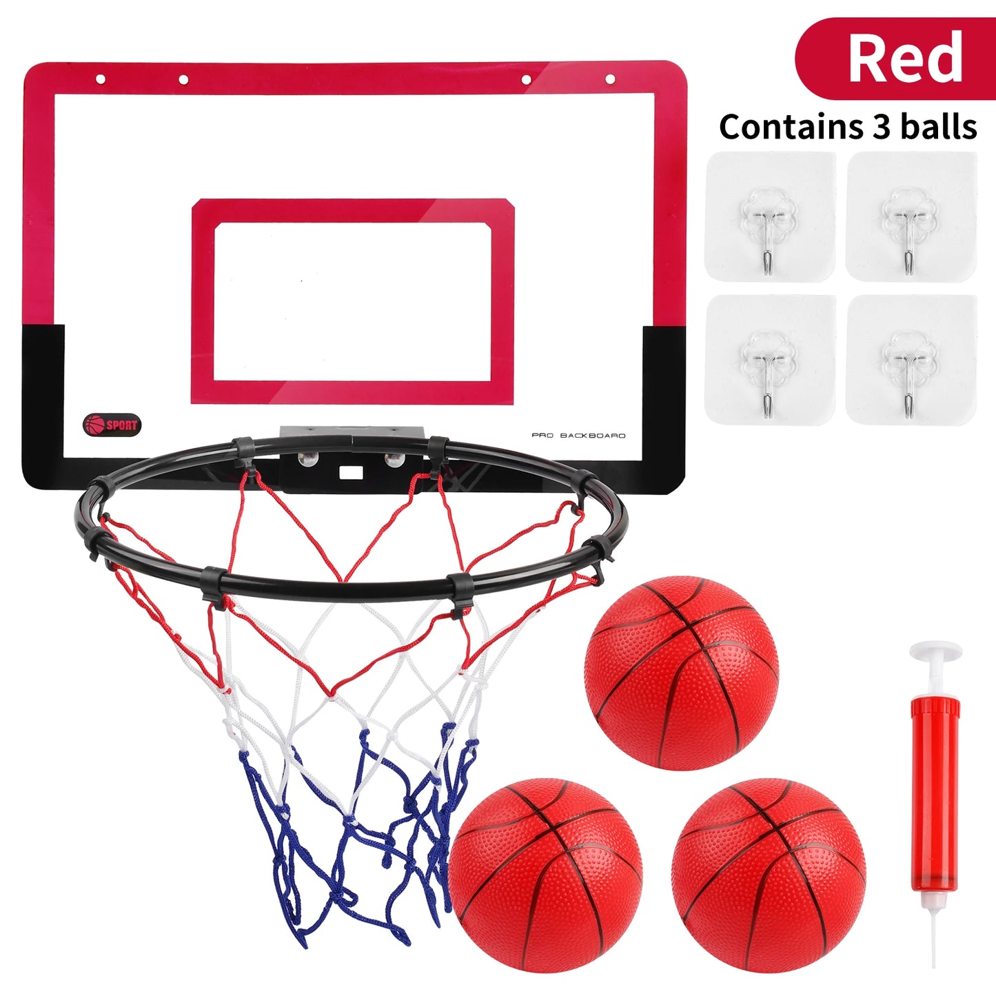 Metal Basketball Rim, Mini Basketball Hoop, Indoor Basketball Backboard for Boys/Girls, Christmas/Halloween/Thanksgiving/Easter
