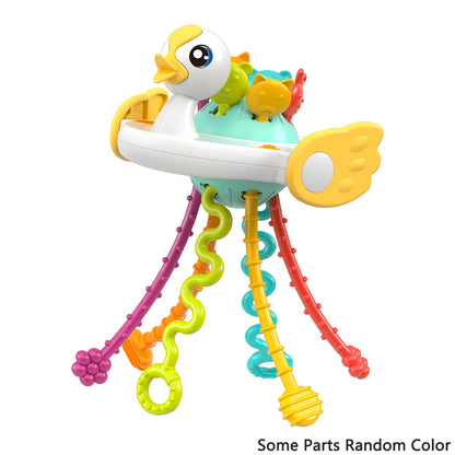 Activity Development Pull String Toys Silicone Teething Rattle Educational Learning Toy Baby Sensory Montessori Toys gift