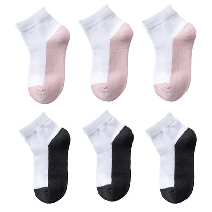 6 Pairs Cotton Kids Boys Girls Socks Childrens Babys Toddlers Sport Socks School Students Spring Autumn Soft Fashion Short Socks
