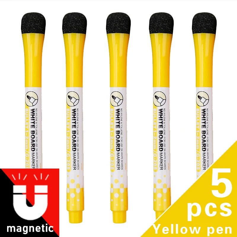 1 Set School Classroom Supplies Magnetic Erasable Whiteboard Pens