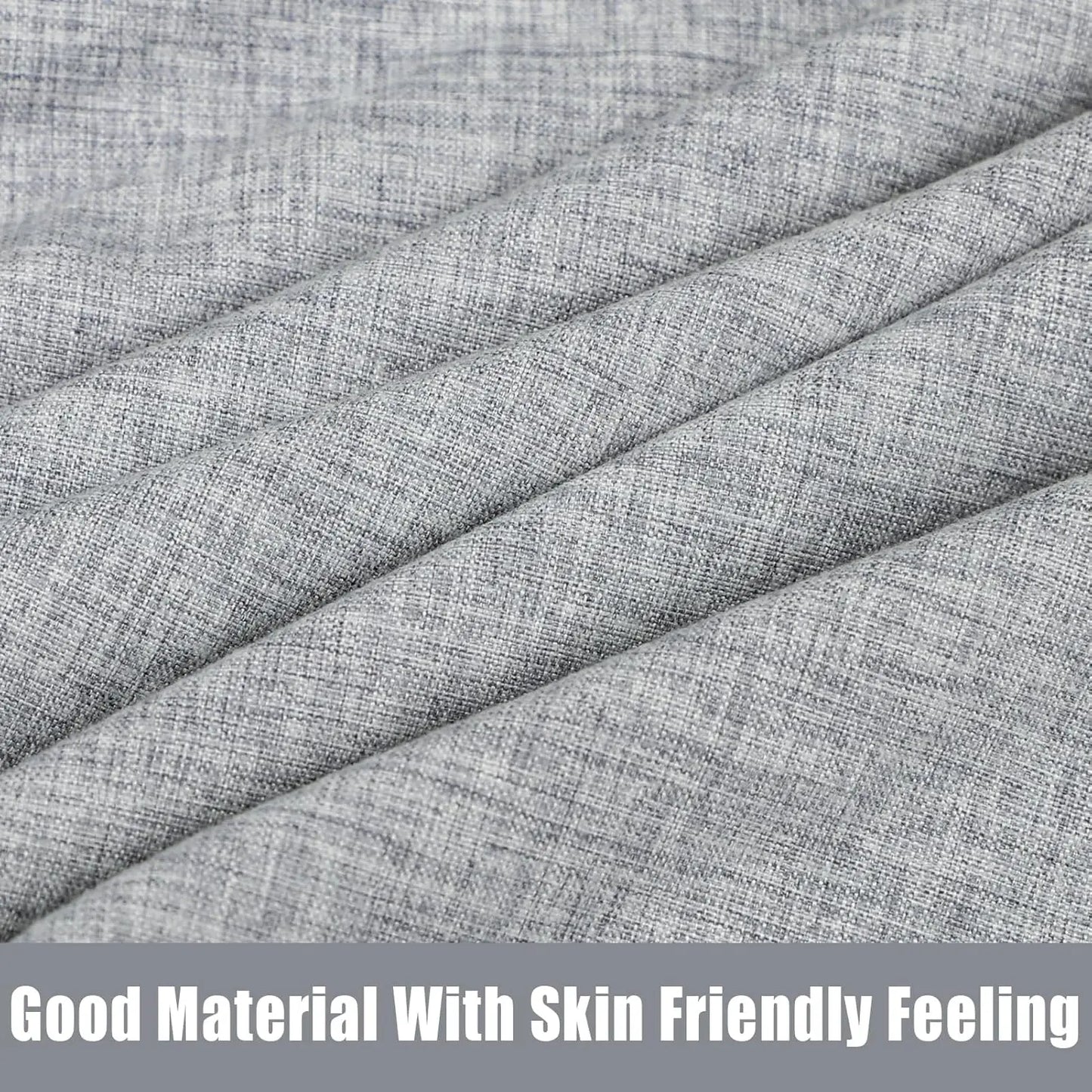 J-Shaped Maternity Pillow Cover, Soft Polyester with Hidden Zipper, Fits 55-58 Inch Pregnancy Pillows, Grey