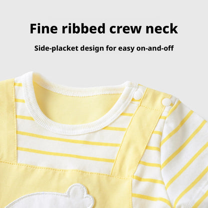 Baby Clothes for 0-2 Years Old, Summer Thin Short-Sleeve Breathable Baby Romper, Stylish Summer Jumpsuit for Infants and Toddlers