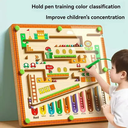 Children's Magnetic Maze Walking Ball Baby Concentration Training Writing Logic Thinking 3-4 Year Old Early Education Puzzle Toy